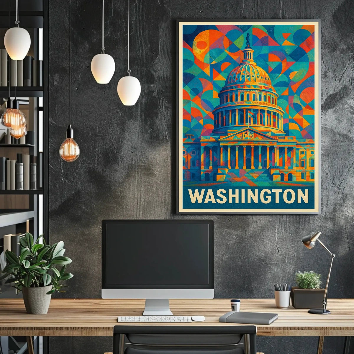 Washington Capitol Art Poster