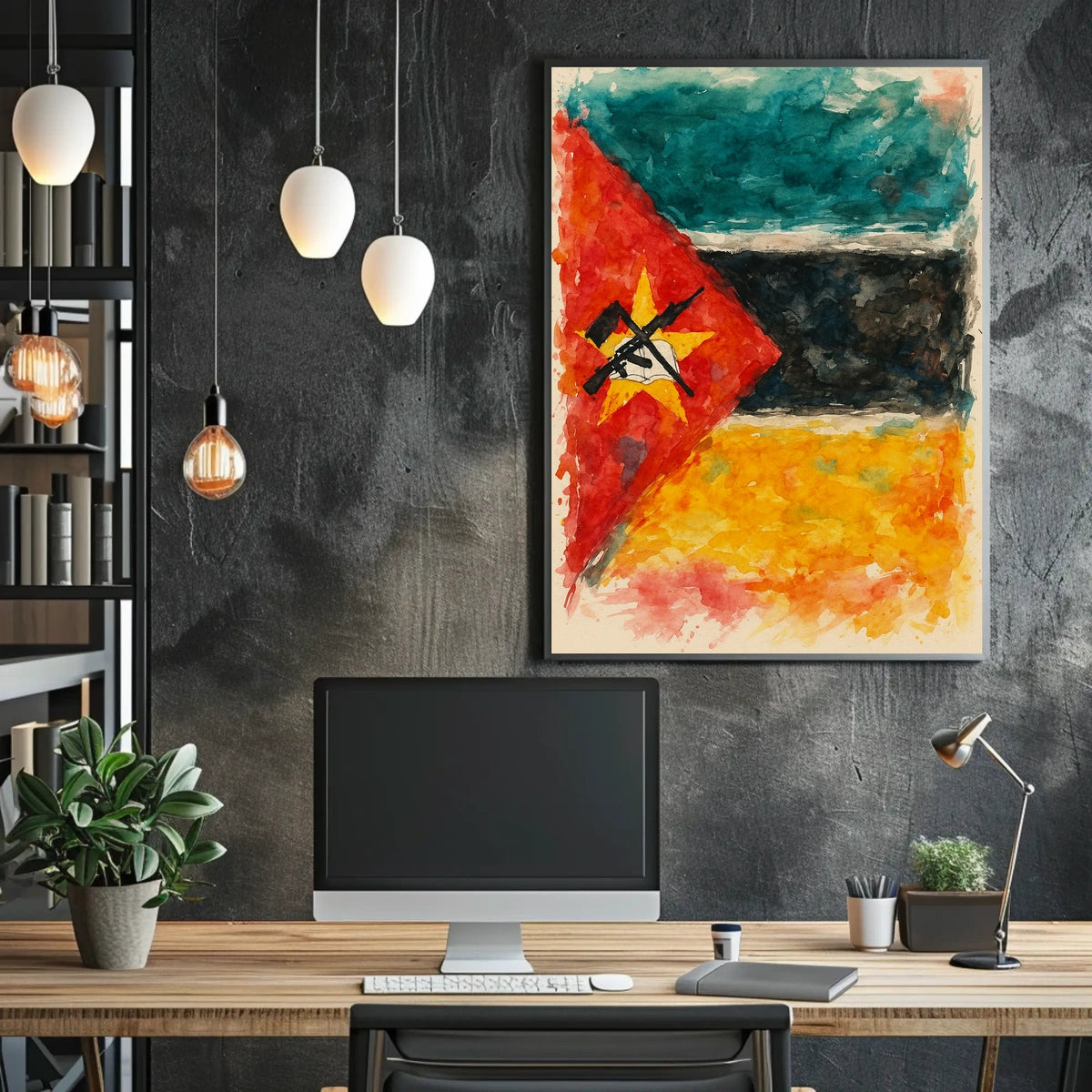 Abstract Representation Of A Flag Poster