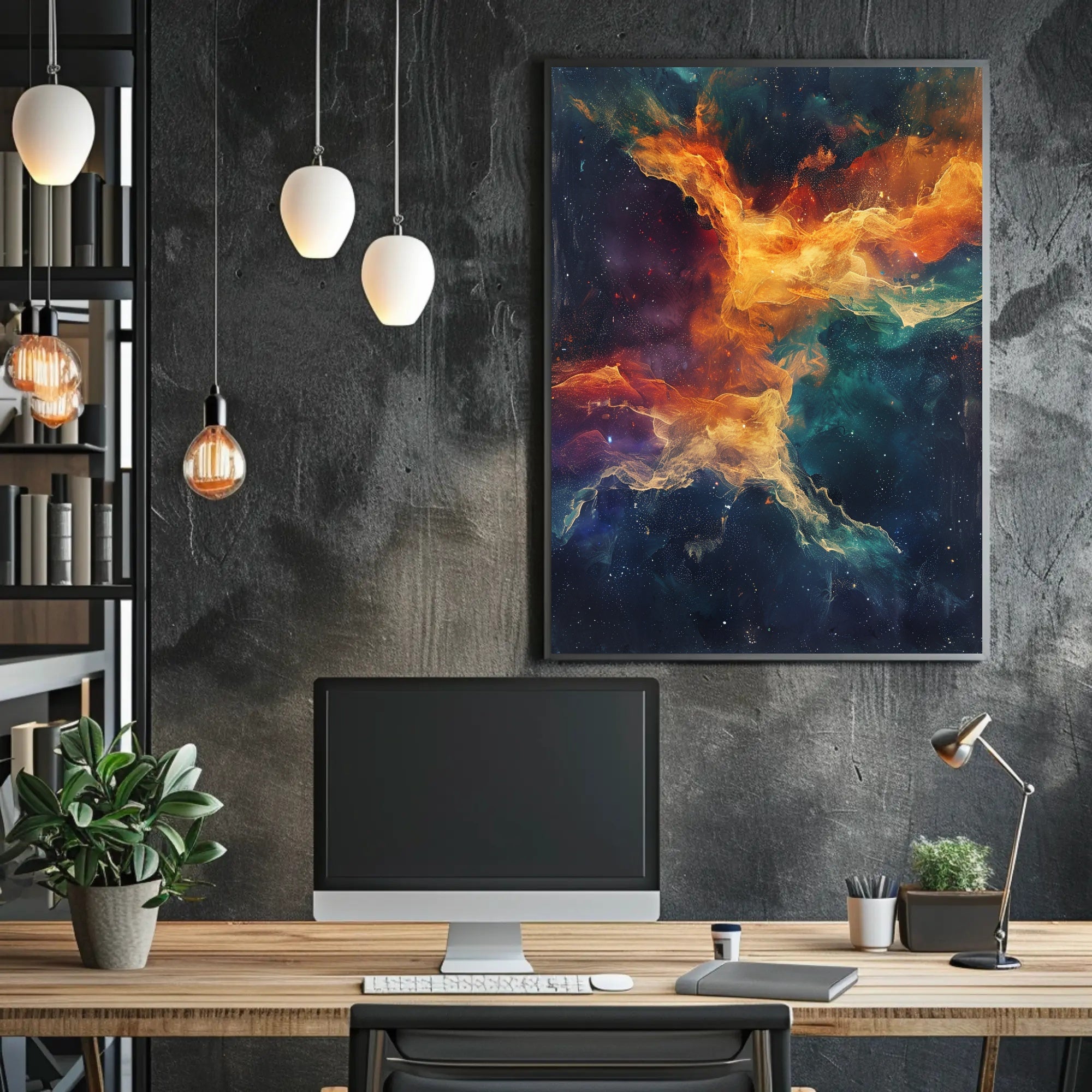 Cosmic Vortex Abstract Ethereal Art Space or Astronomy Poster PosterGoat