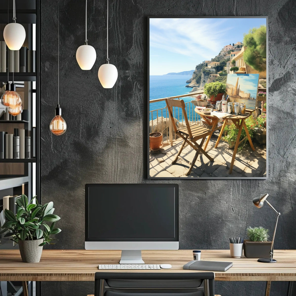 Serene Mediterranean Artists’ Retreat Travel Poster