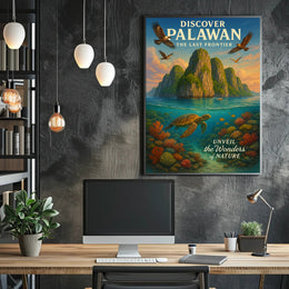 Palawan Travel Poster Vintage Island Wall Art