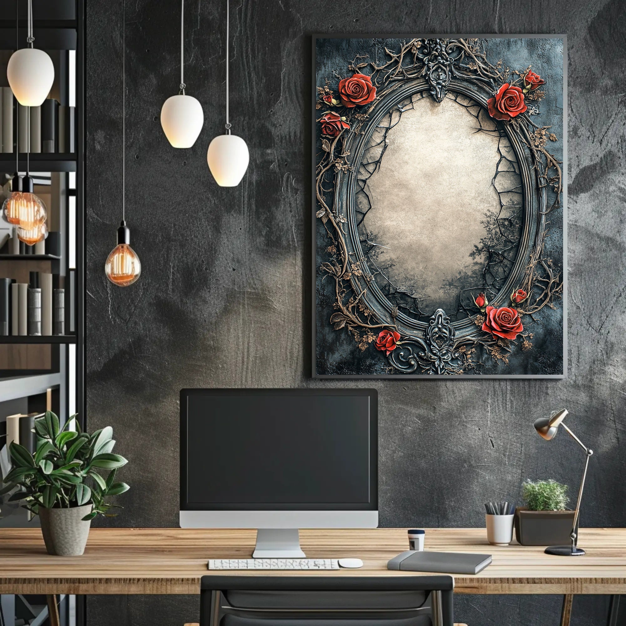 Ornate Floral Frame Poster