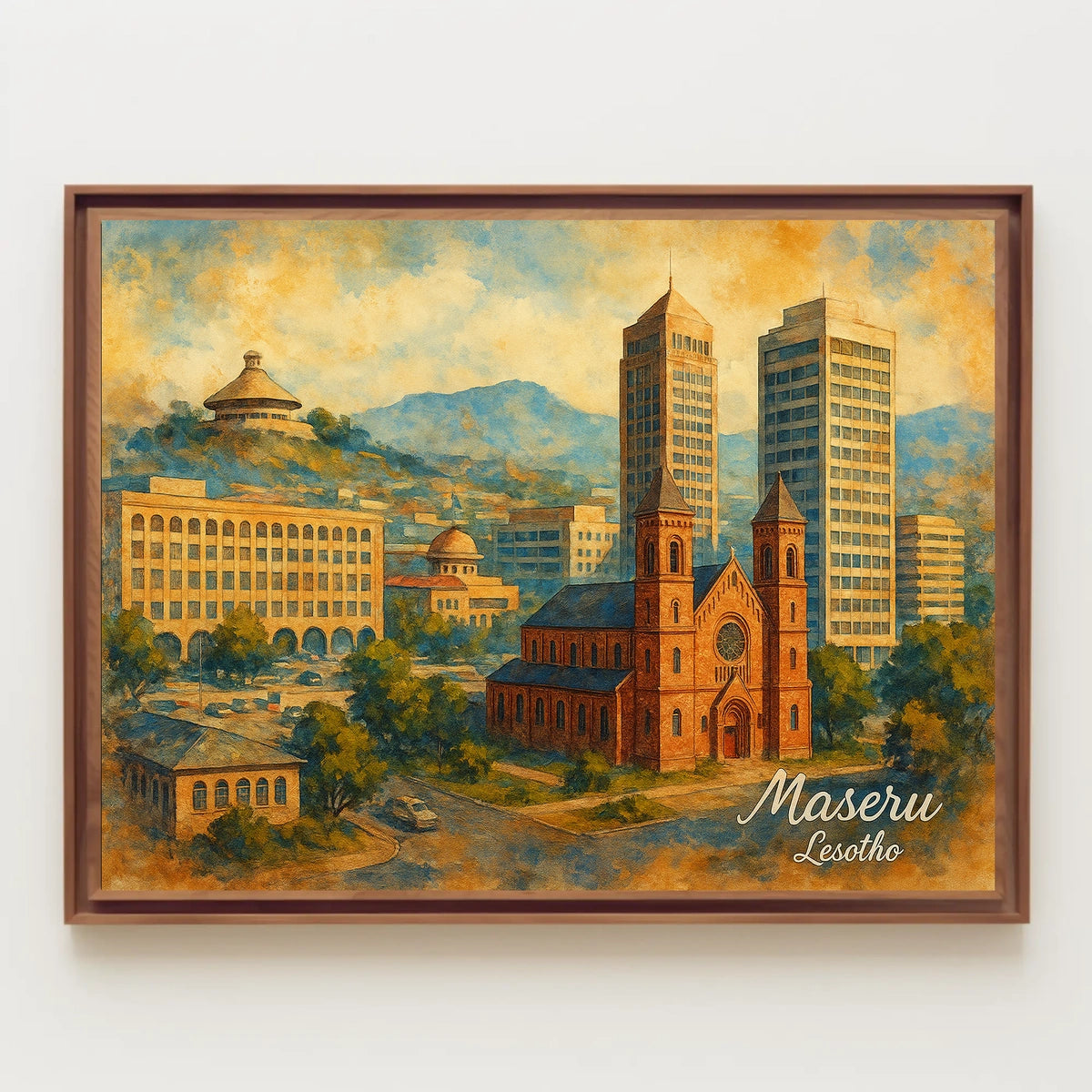 Maseru, Lesotho A Scenic Cityscape Poster