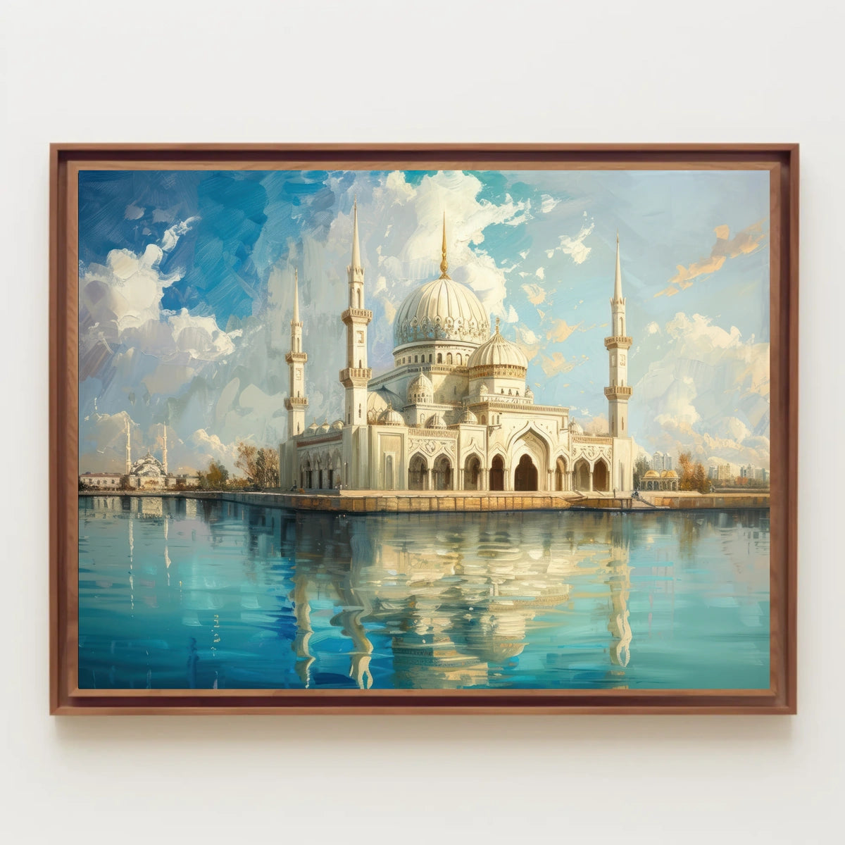 Majestic Mosque by the Water Poster