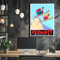 Zermatt Skiing Adventure Poster PosterGoat