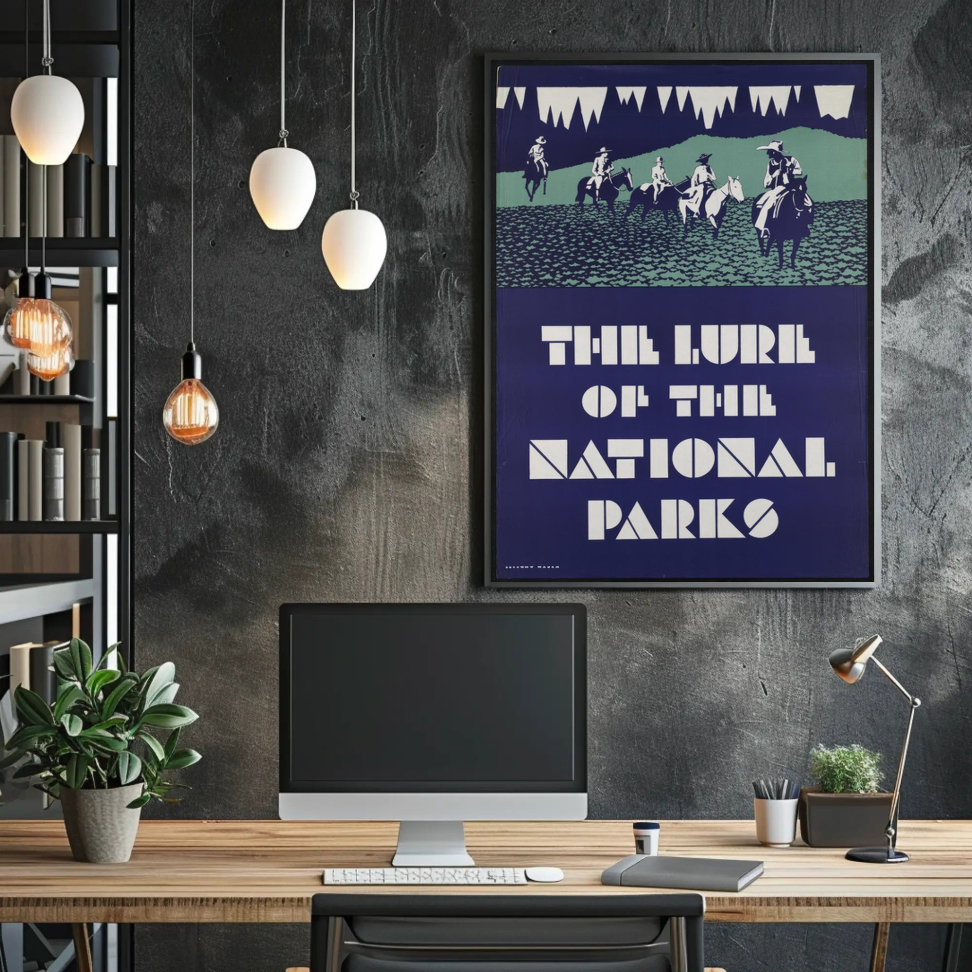National Parks Travel Poster Vintage Scenic Wall Art