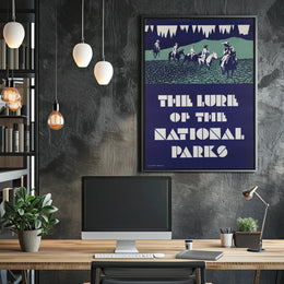 National Parks Travel Poster Vintage Scenic Wall Art