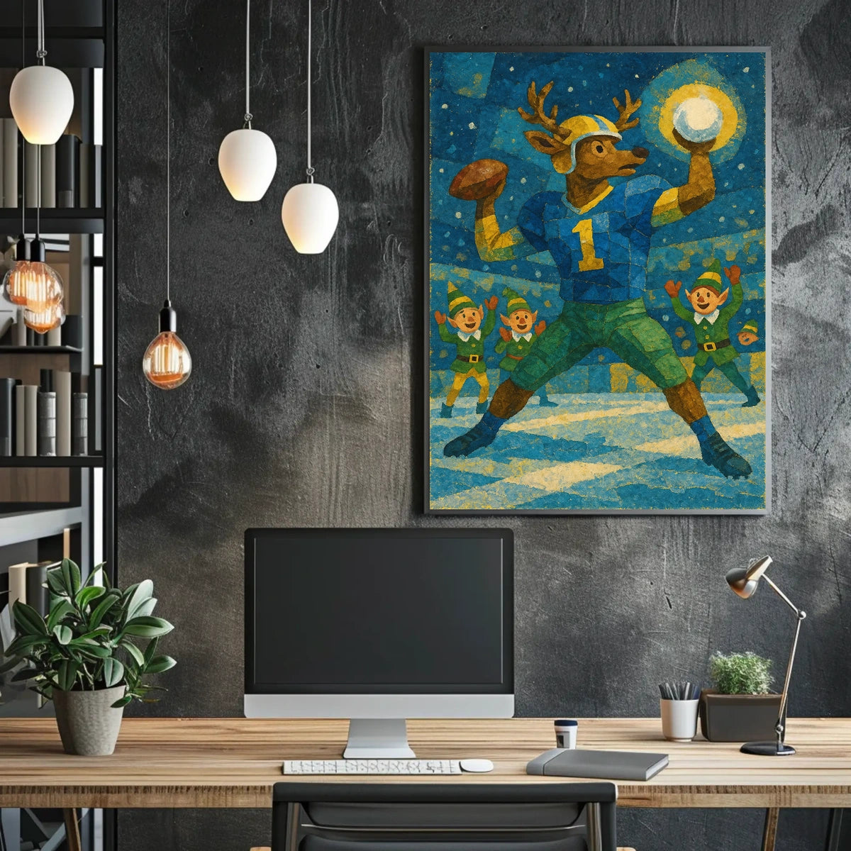 Reindeer Quarterback Poster