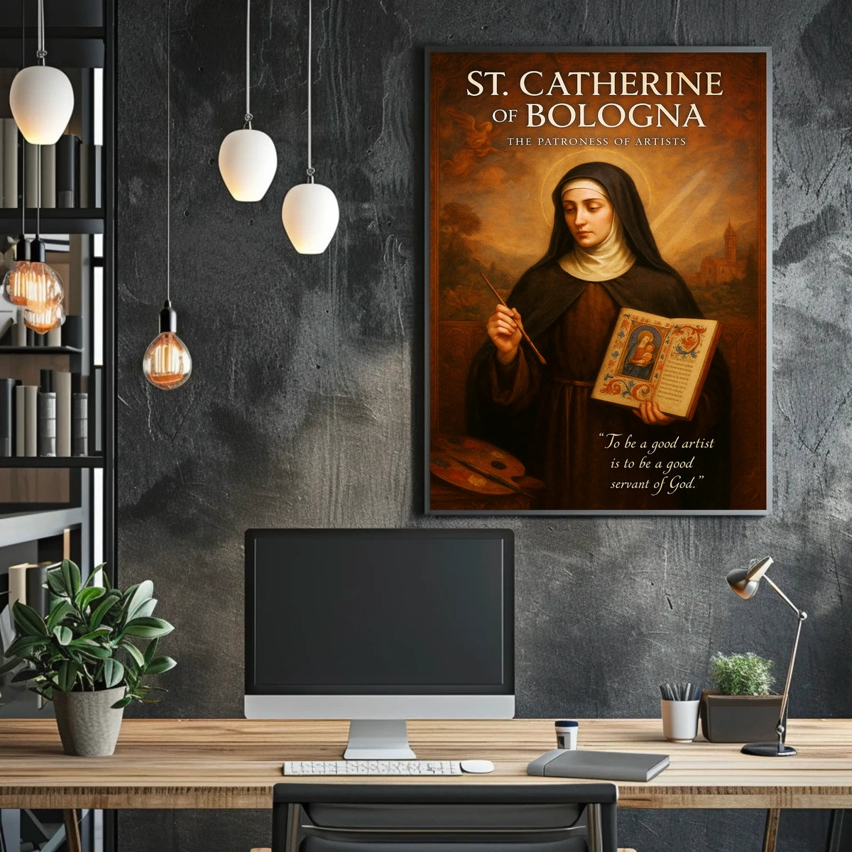 St. Catherine of Bologna The Patroness of Artists Poster