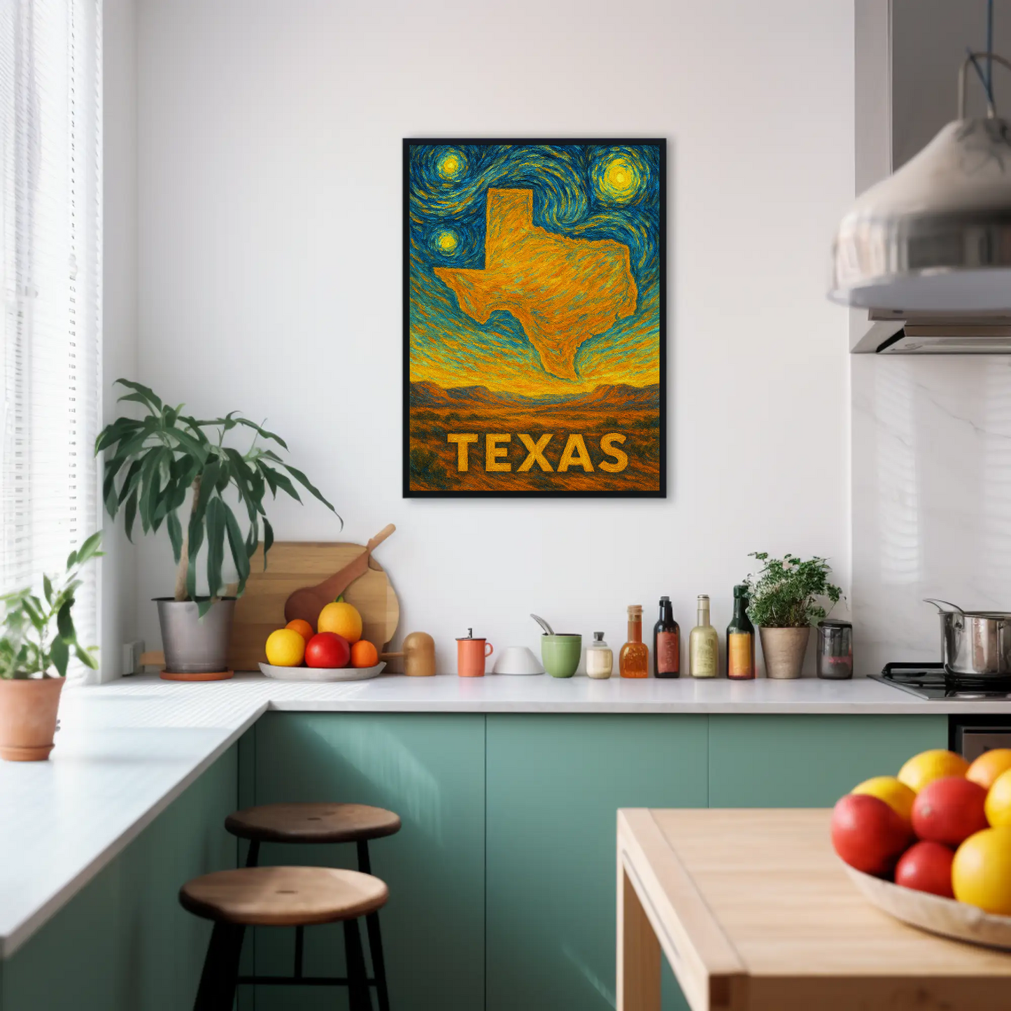 Texas Starry Night Poster