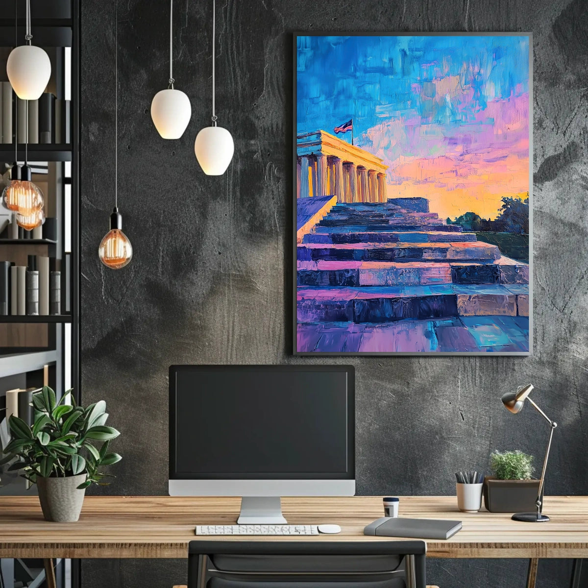 Lincoln Memorial Steps At Dusk Sunset Inspired Poster