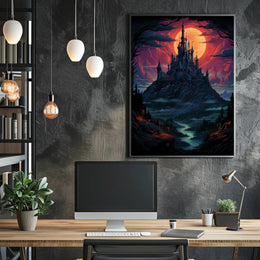 Enchanted Castle At Dusk Poster