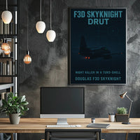 Douglas F3D Skyknight Radar Glory Art Poster