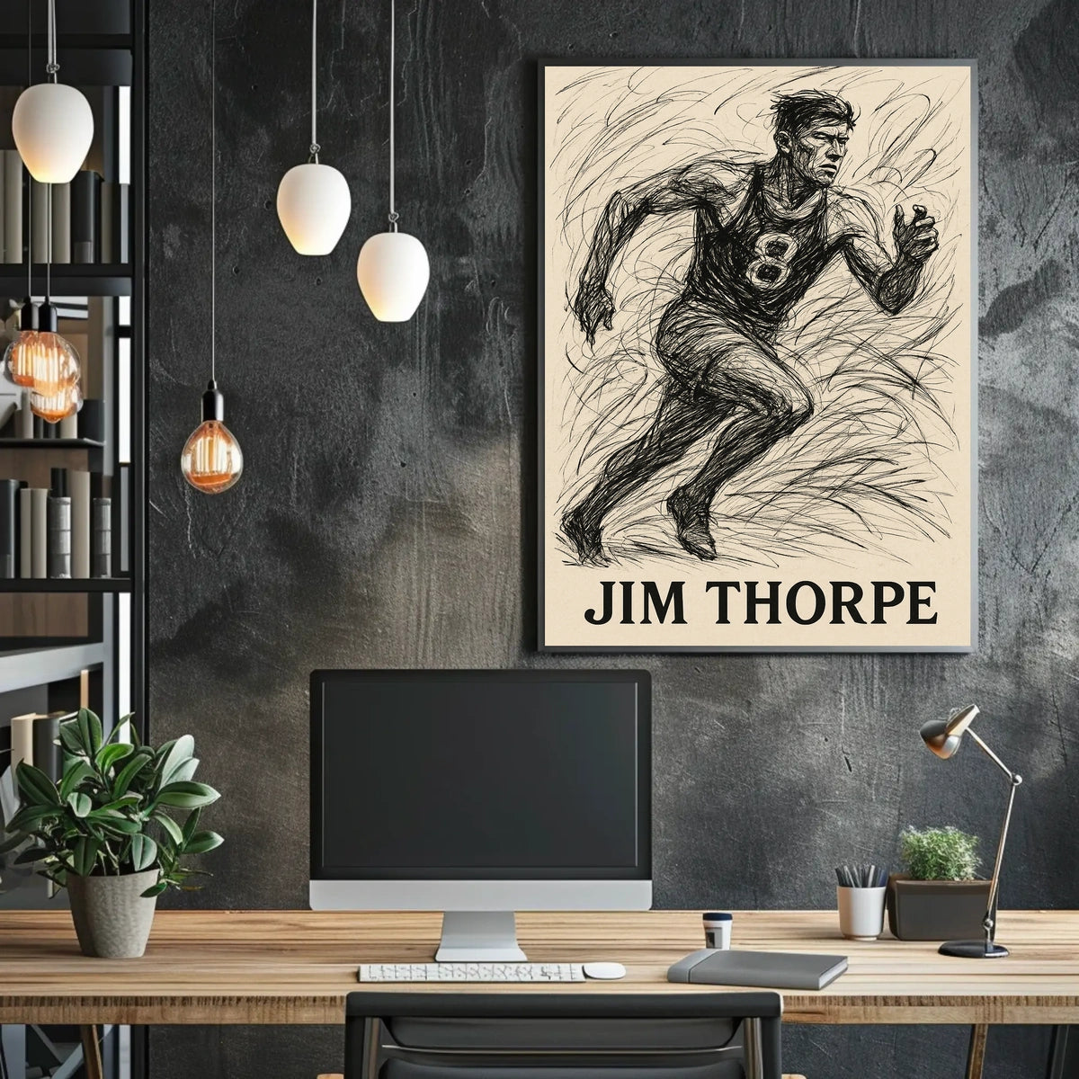 Jim Thorpe Legendary Athlete Poster