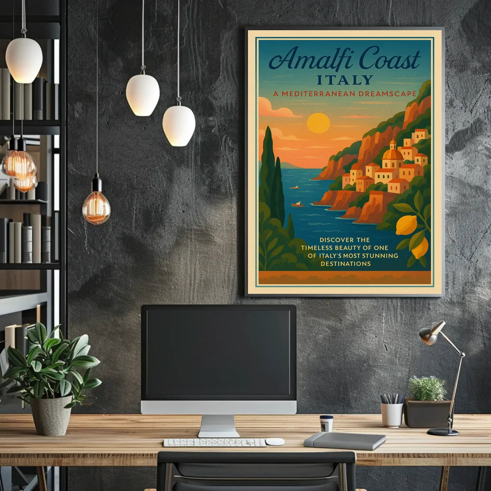 Timeless Mediterranean Dreamscape Italy Travel Poster