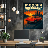 Born to Cruise Woodward Poster PosterGoat