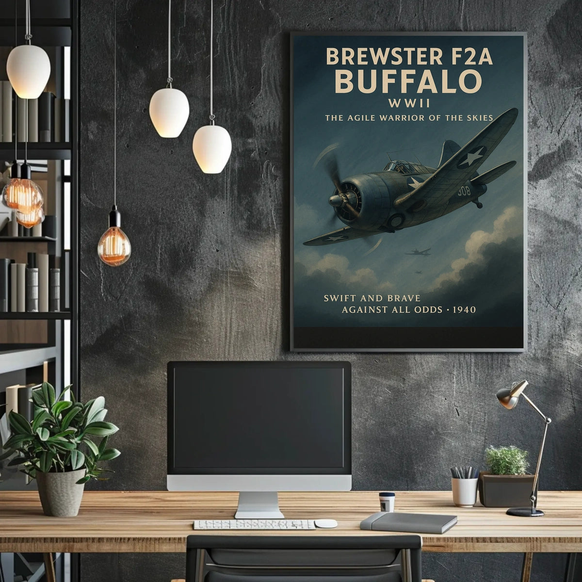 Brewster F2A Buffalo The Agile Warrior Poster