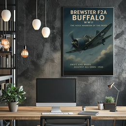Brewster F2A Buffalo The Agile Warrior Poster