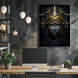 Enigmatic Cyber Queen Poster
