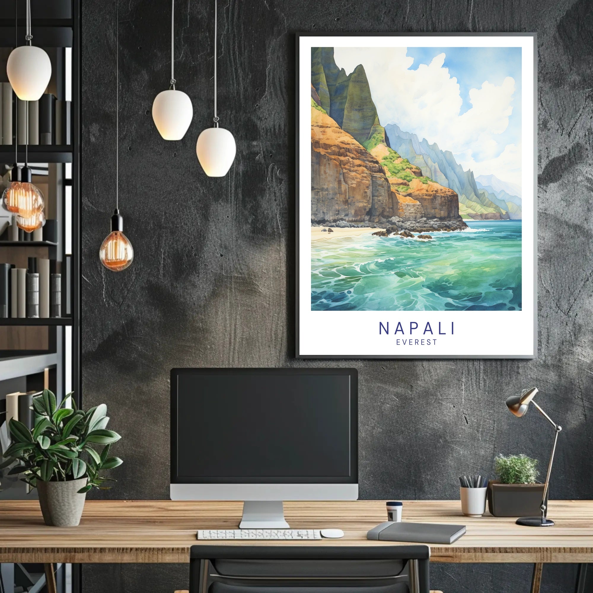 Napali Coast Artwork Poster PosterGoat