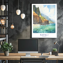 Napali Coast Artwork Poster PosterGoat