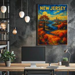 New Jersey Autumn Landscape Poster