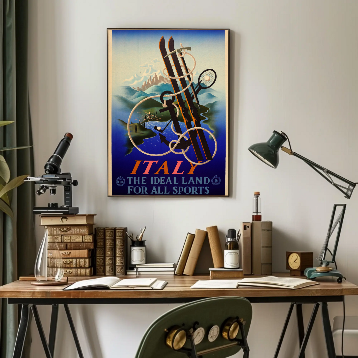 Italy The Ideal Land for All Sports Poster