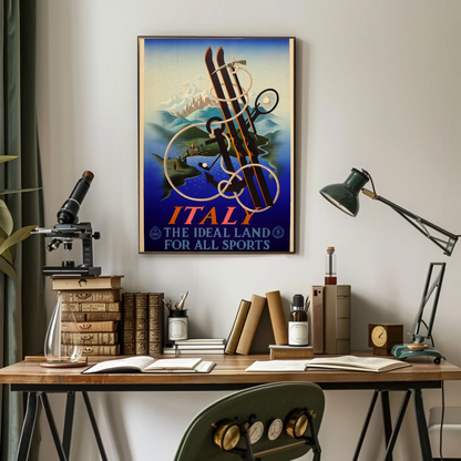 Italy The Ideal Land for All Sports Poster