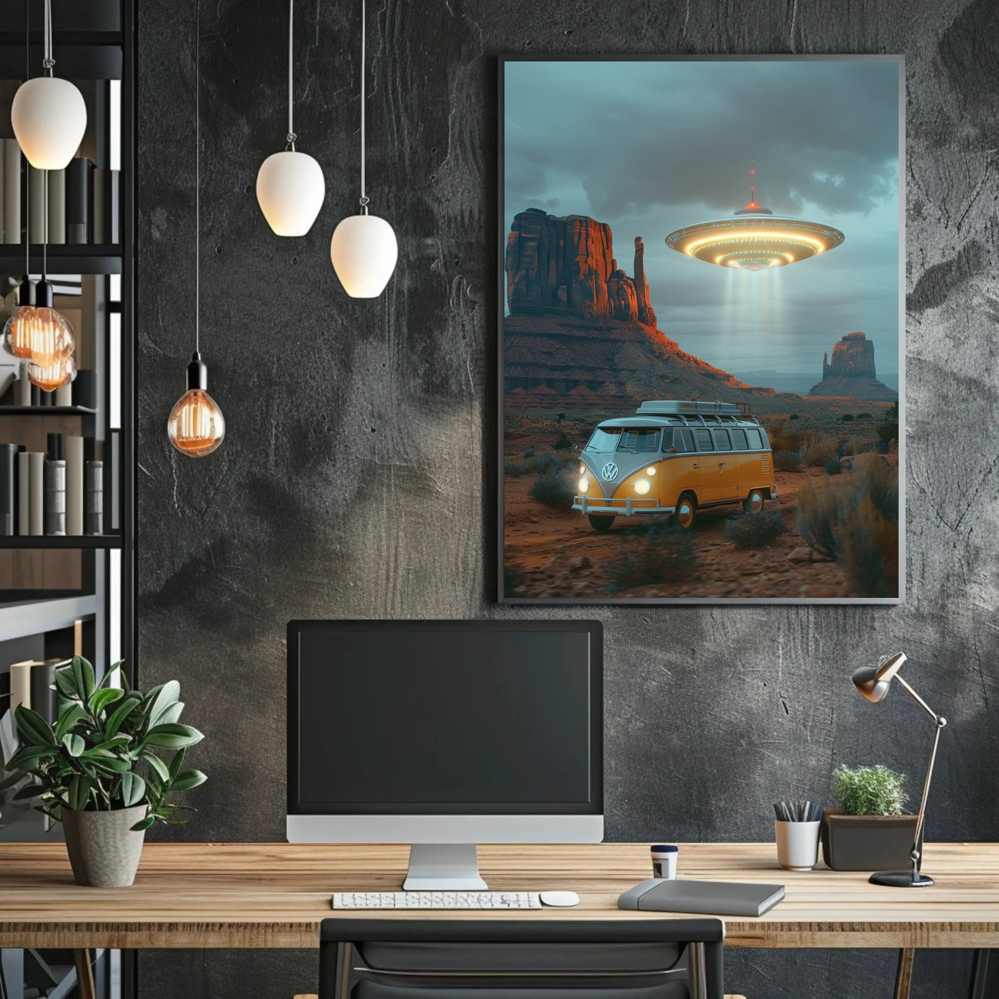 Encounter in the Desert Art Print Poster for Home Decor PosterGoat