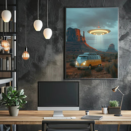 Encounter in the Desert Art Print Poster for Home Decor PosterGoat