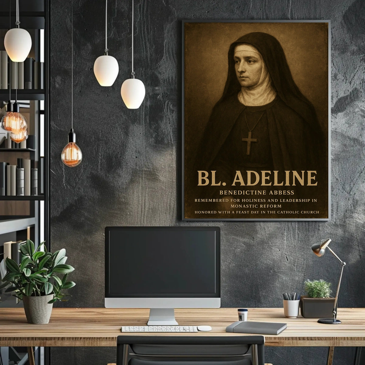 Bl. Adeline Benedictine Abbess Poster