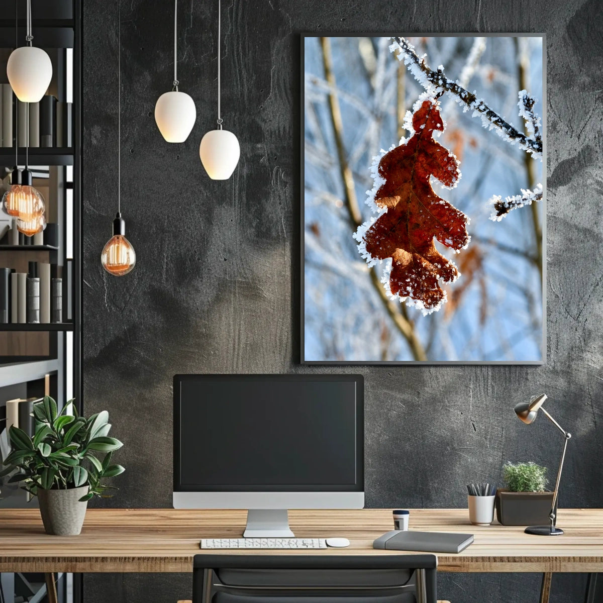 Winter Serenity Bearded Reedling Poster