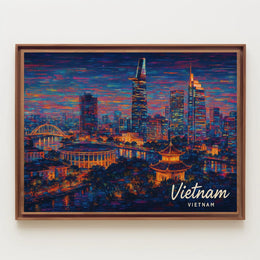Vietnam Skyline Poster