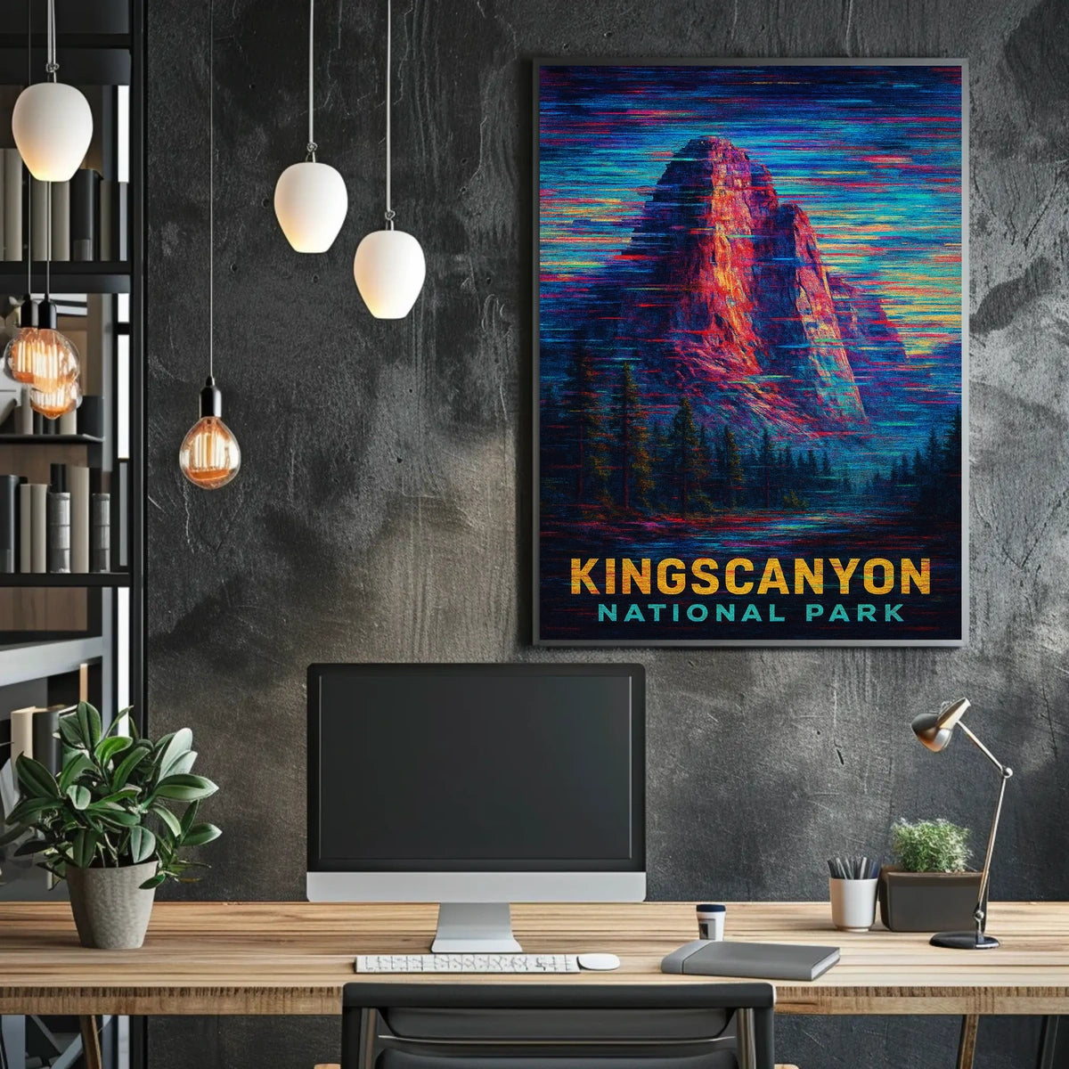 Vintage Wanderlust Kings Canyon National Park Poster