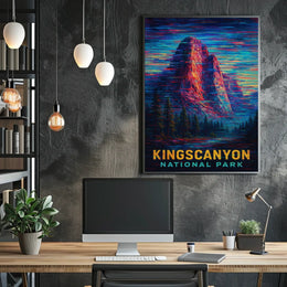 Vintage Wanderlust Kings Canyon National Park Poster