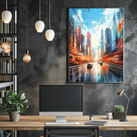 Futuristic Urban Landscape Poster