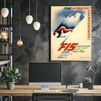 1950 World Ski Championships Vintage Poster Art PosterGoat