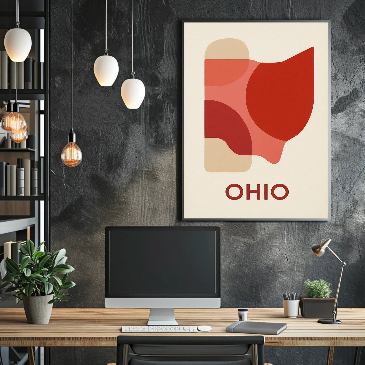 Ohio Abstract Art Poster