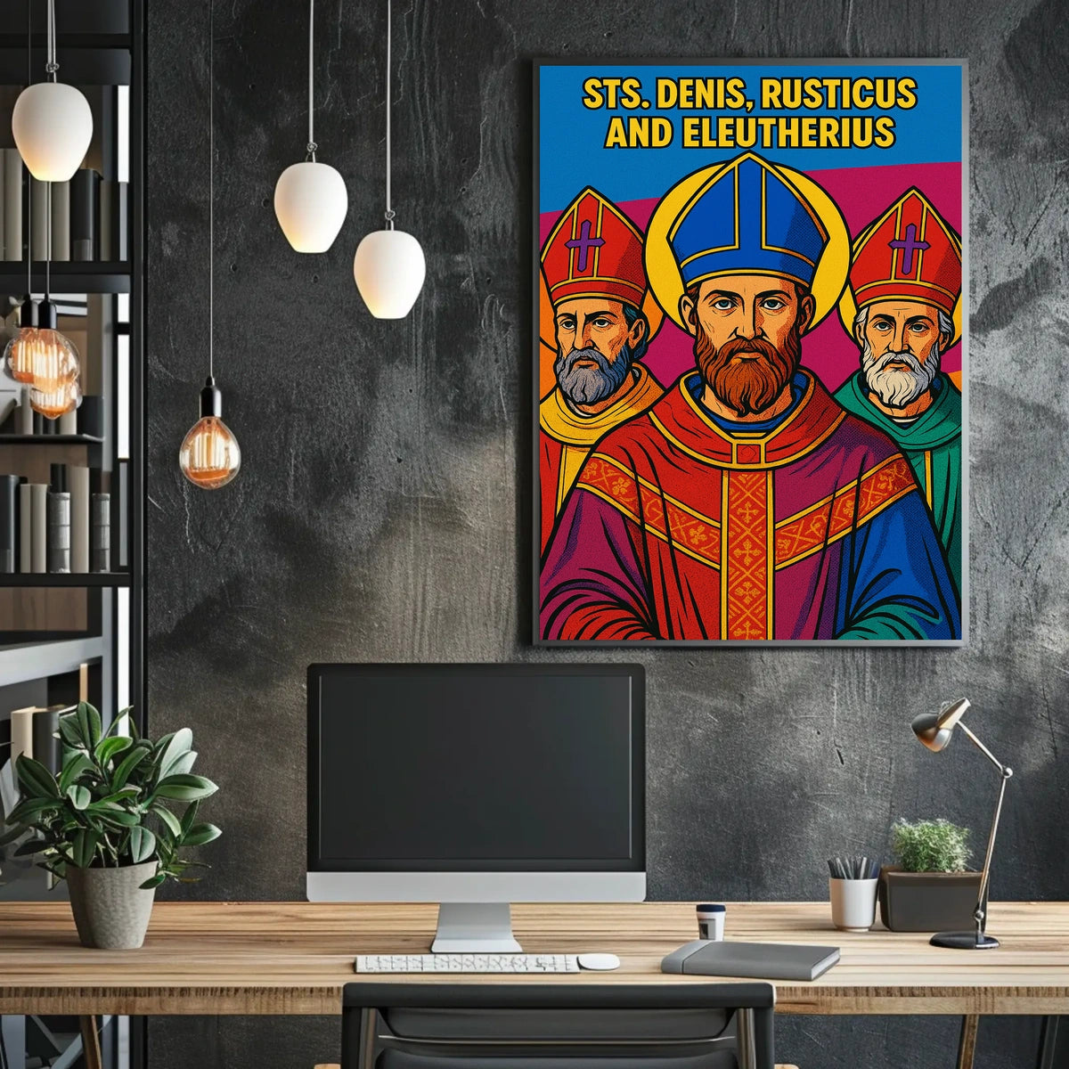Saints Denis, Rusticus, and Eleutherius Poster