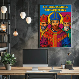 Saints Denis, Rusticus, and Eleutherius Poster
