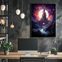 Enchanted Castle Under The Moon Poster