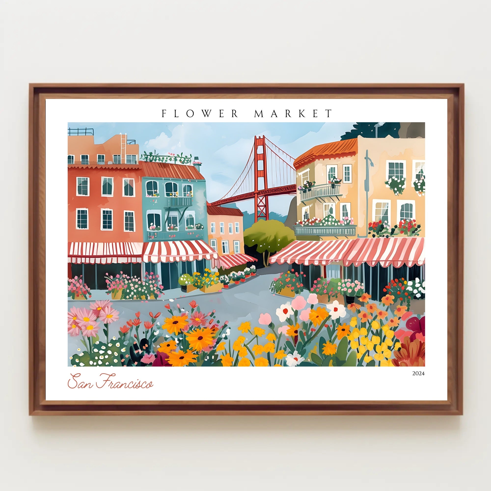 San Francisco Flower Market 2024 Poster PosterGoat