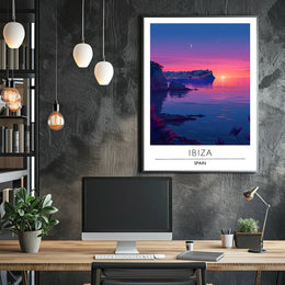 Ibiza Sunset Serenity Art Travel Poster
