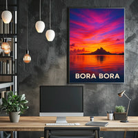 Bora Bora Sunset Poster
