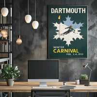 Dartmouth Winter Carnival 1950 Vintage Sports Poster PosterGoat