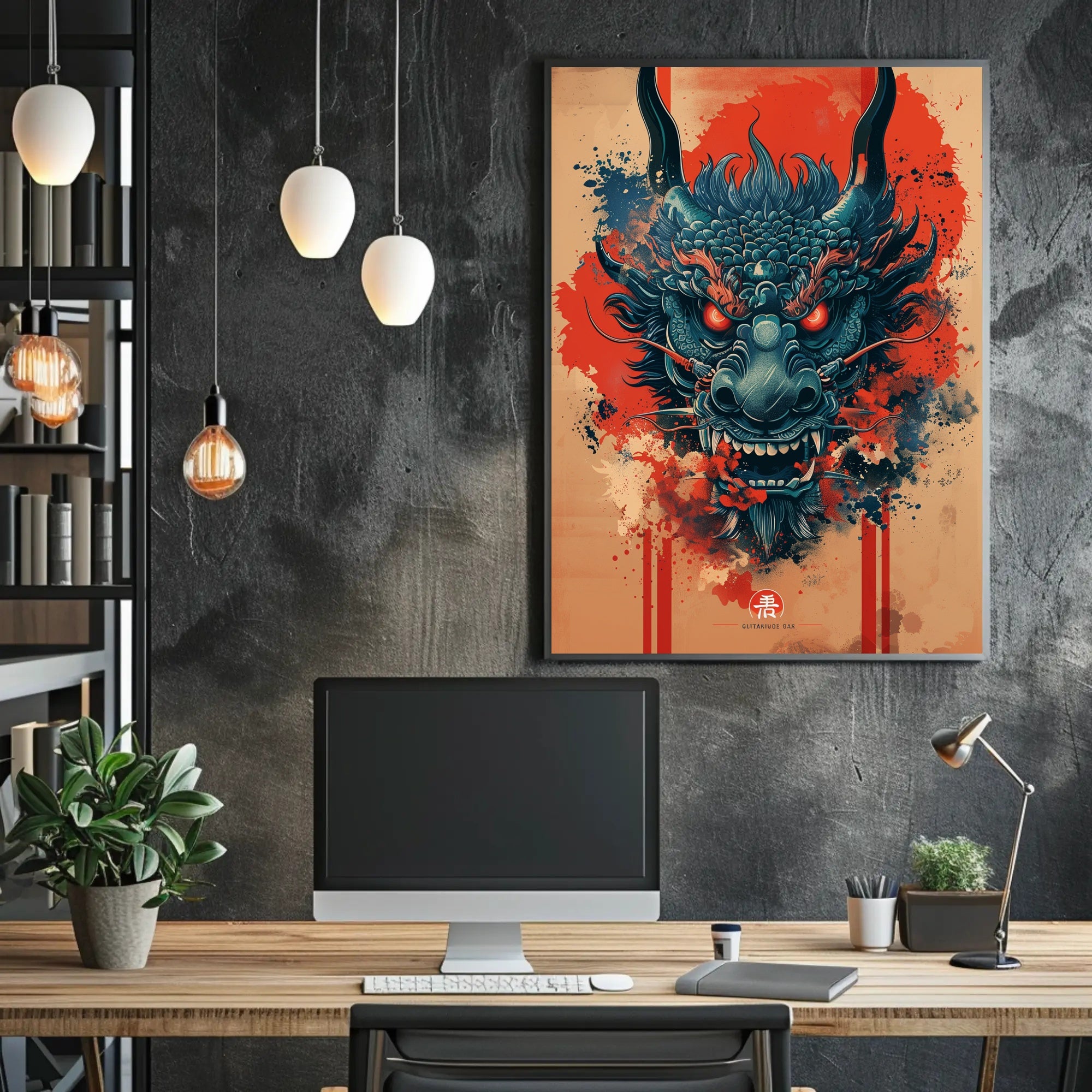 Dragon's Fury: A Mythical Creature Fantasy Mythology Poster PosterGoat