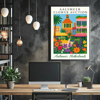 Aalsmeer Flower Auction Vintage Art Deco Poster