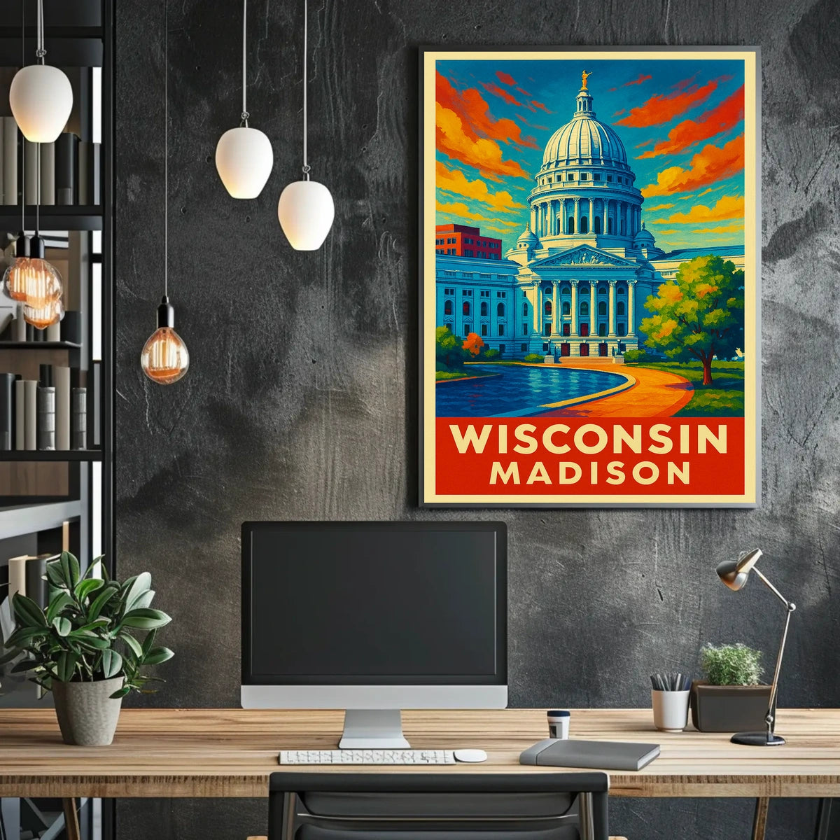 Wisconsin State Capitol Madison Poster