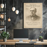 William McKinley 25th President Sketch Poster Art Print Decor PosterGoat
