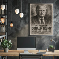 Donald Trump Resolute Leadership in Focus Poster